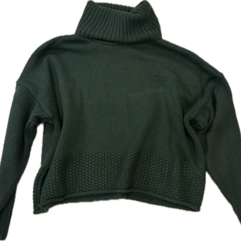 Madewell Forest/Pine Green Turtleneck Sweater
